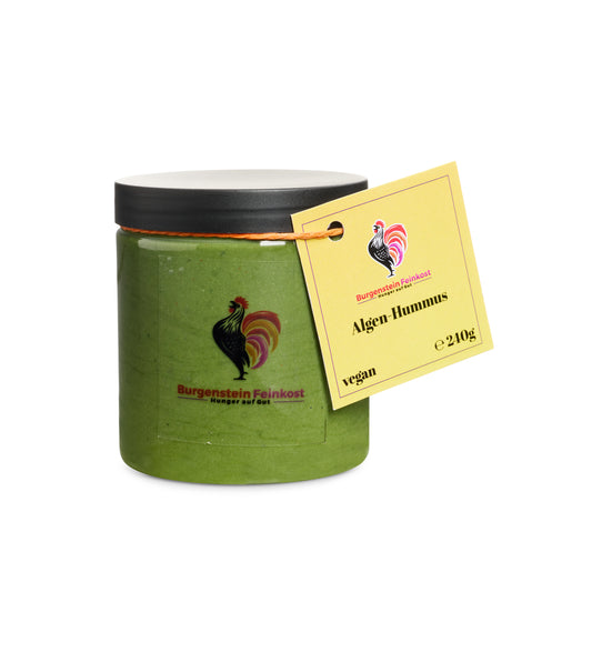 Algen-Hummus im Glas