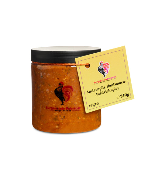Austernpilz-Hanfsamen-Spicy-Aufstrich